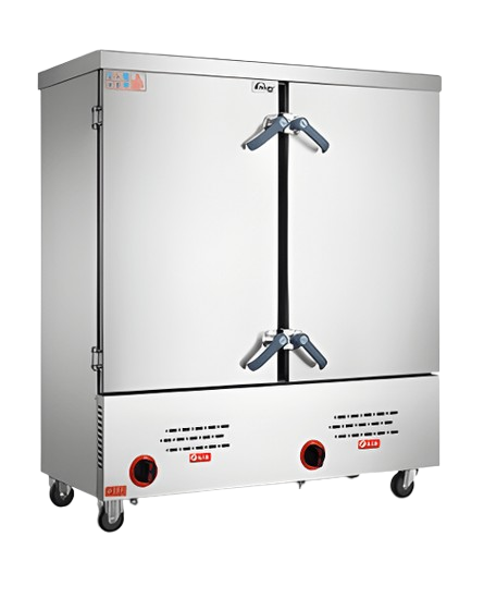 Double Door 24 Tray Food Steamer Machine